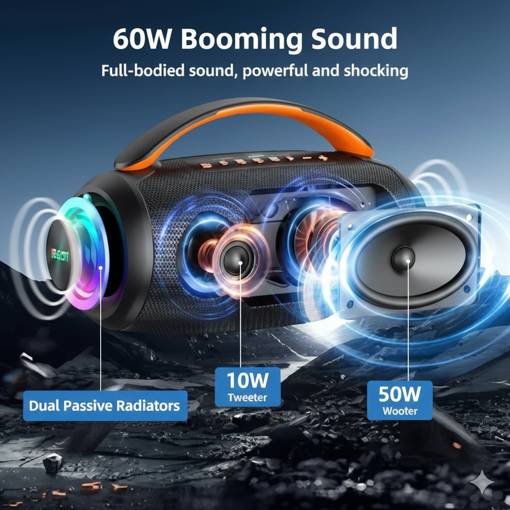 Hopestar A60 100W Portable Bluetooth Speaker – IPX6 Waterproof Outdoor Party Speaker