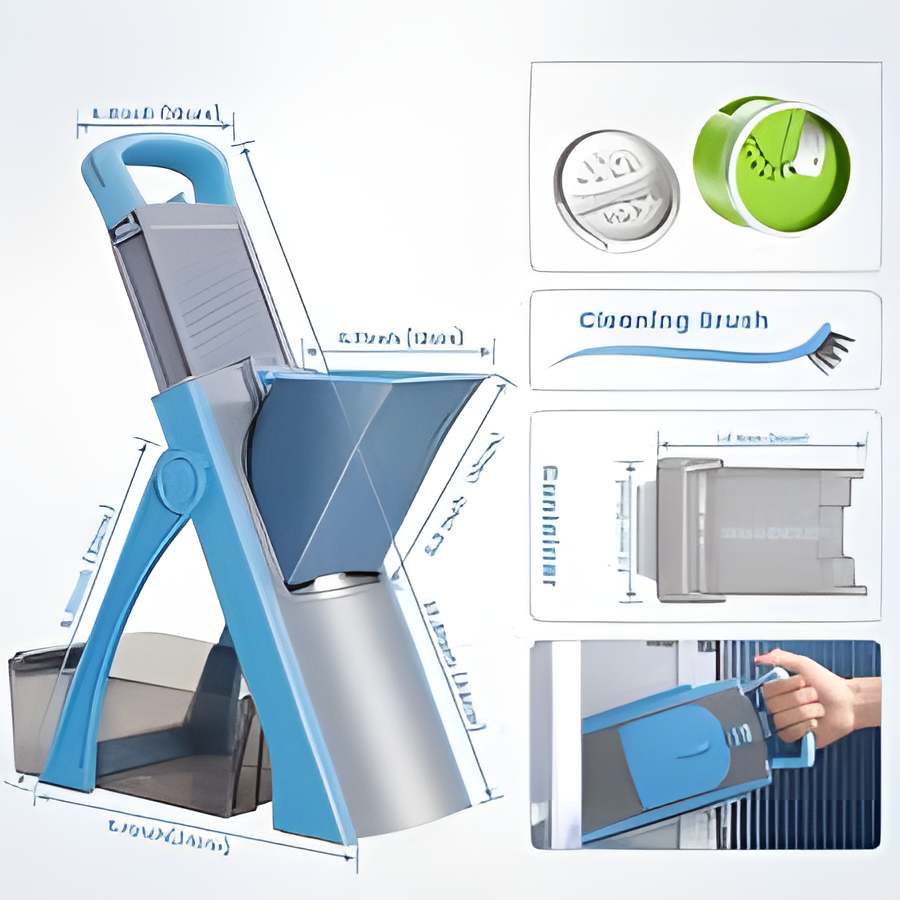 SUPMAKIN Upgraded Safe Mandoline Slicer – Multi-Function Vegetable Cutter & Kitchen Tool