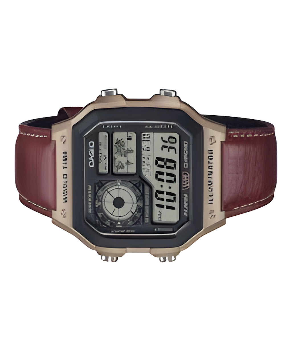 Casio Standard AE-1200WHL-5AV – World Time Digital Watch with Leather Strap