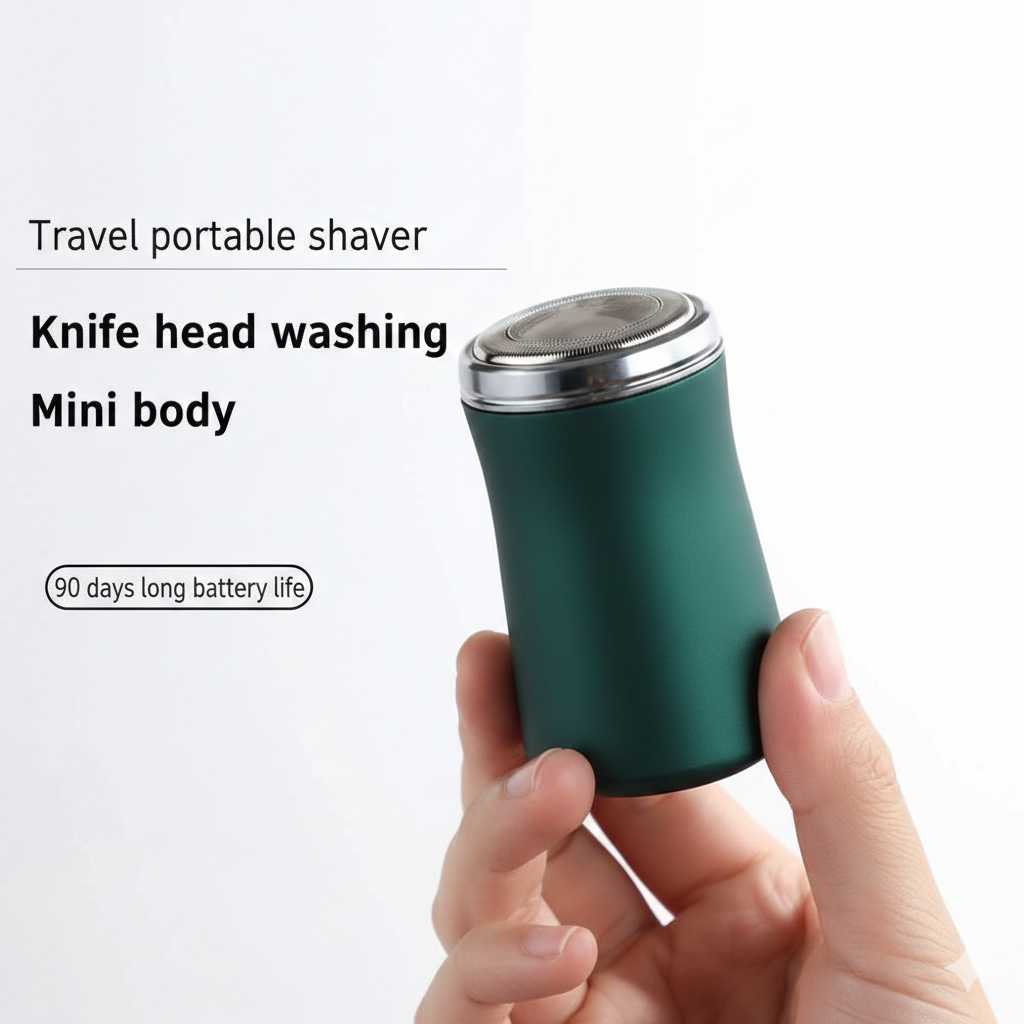 Pocket-Sized Electric Shaver CHM-008 – Rechargeable with 90-Day Battery & Washable Head