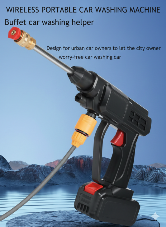 مسدس غسيل السيارات - أداة تنظيف برش الماء عالي الضغط للسيارات والأسطح الخارجية