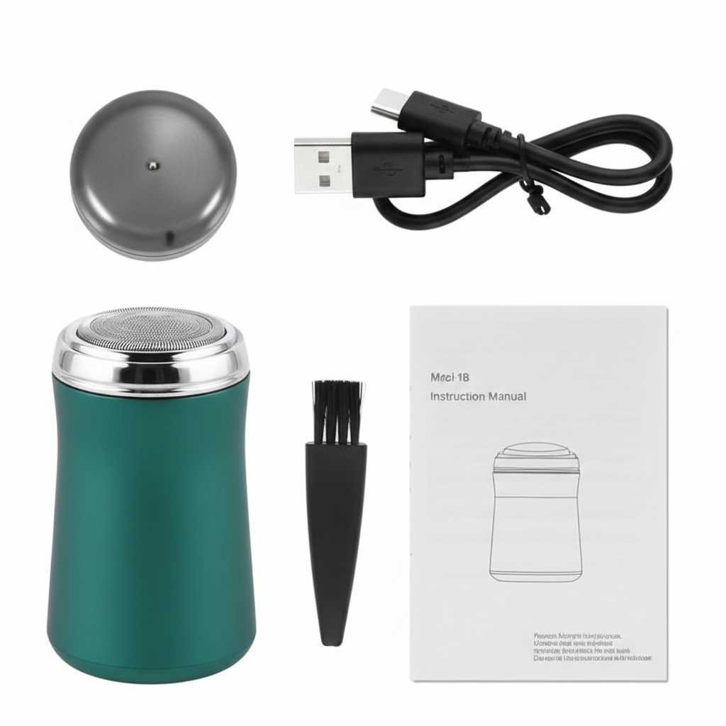 Pocket-Sized Electric Shaver CHM-008 – Rechargeable with 90-Day Battery & Washable Head