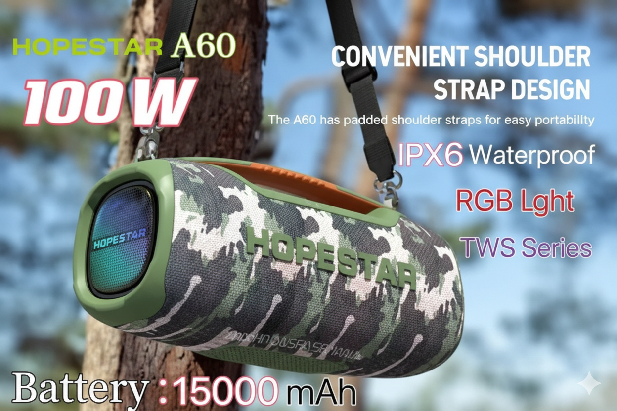 Hopestar A60 100W Portable Bluetooth Speaker – IPX6 Waterproof Outdoor Party Speaker