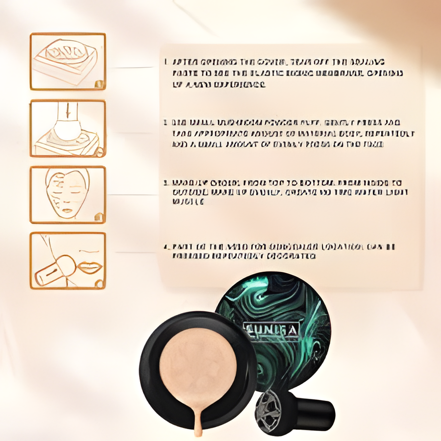 Sunisa 3-in-1 Air Cushion Cream – Foundation, Concealer & Sunscreen SPF Coverage