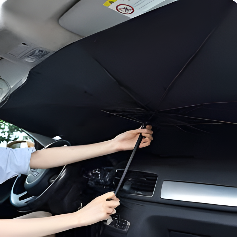 مظلة ألفا للزجاج الأمامي - قابلة للطي لحماية السيارات من الشمس والحرارة