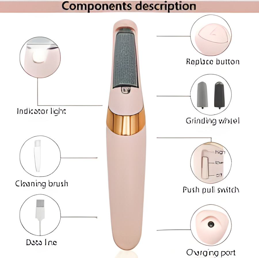 Electric Foot Callus Remover Tool – Electronic File for Dead Skin & Hard Tissue