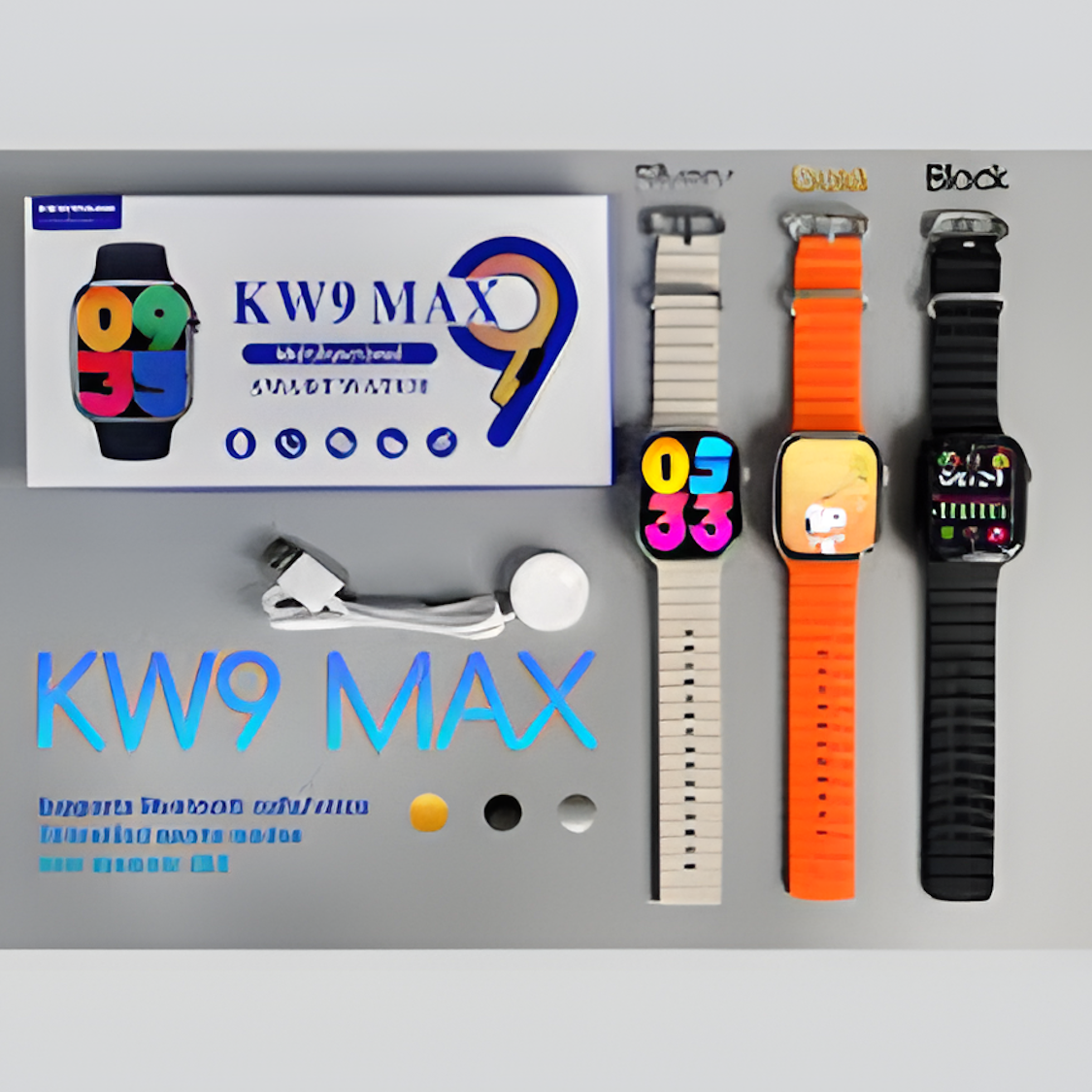 KW9 Max Smart Watch – AMOLED Display, Bluetooth Calling & Advanced Fitness Tracking
