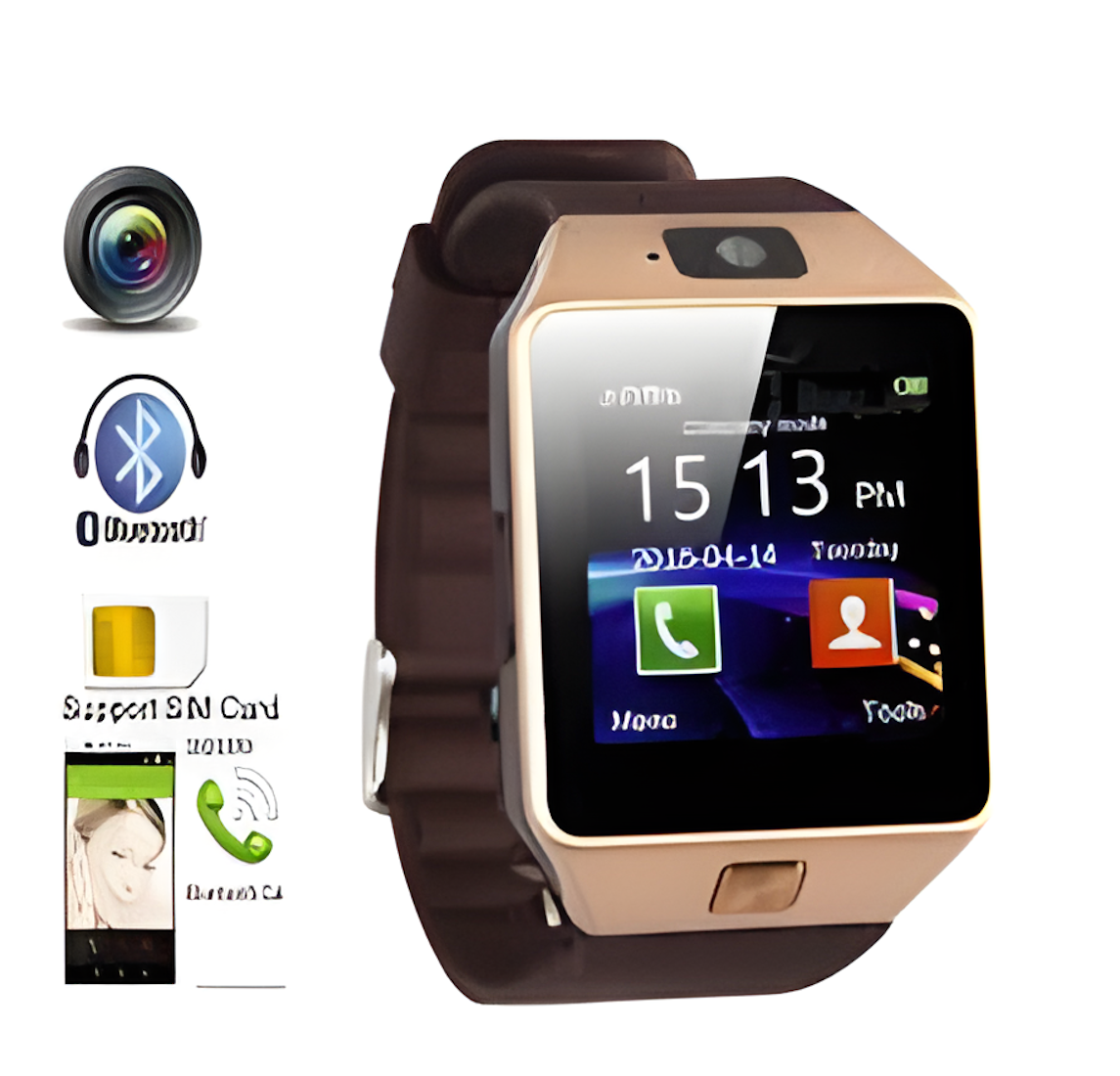 DZ09 Smart Mobile Watch – SIM, Bluetooth Calling & Touch Screen