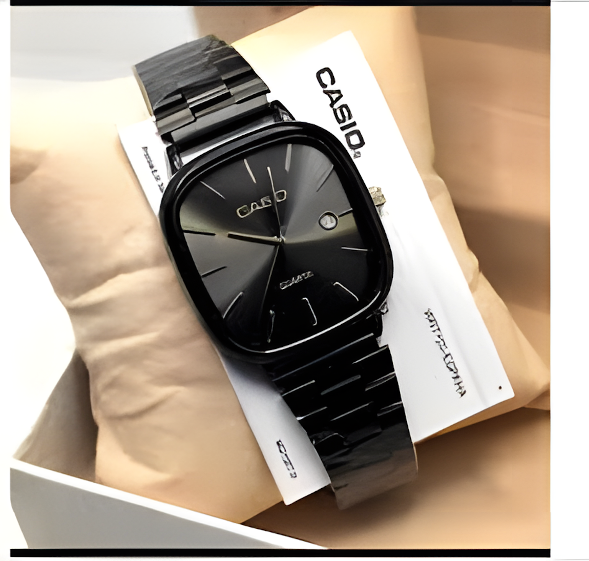 A138 Digital Chain Watch – Retro Style & Stainless Steel Bracelet