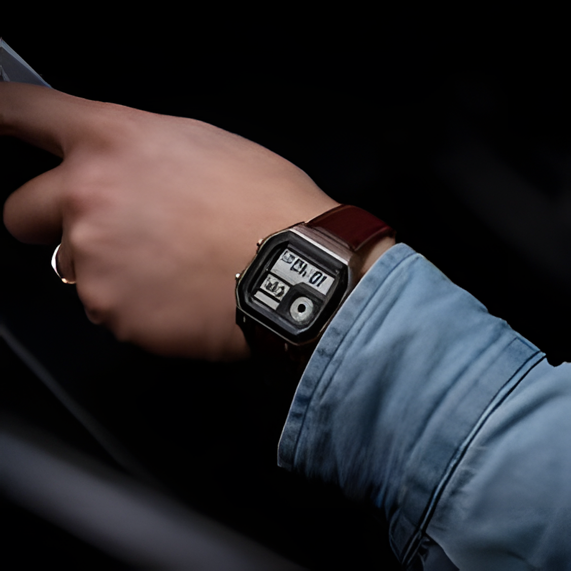 Casio Standard AE-1200WHL-5AV – World Time Digital Watch with Leather Strap