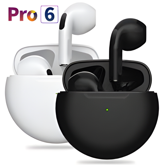 Air Pro 6 Wireless Earbuds – HD Sound, Touch Control & Portable Charging Case