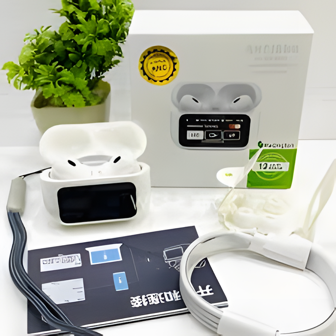 A9 Pro Wireless Earbuds – Touch Screen Case, ANC & HD Sound